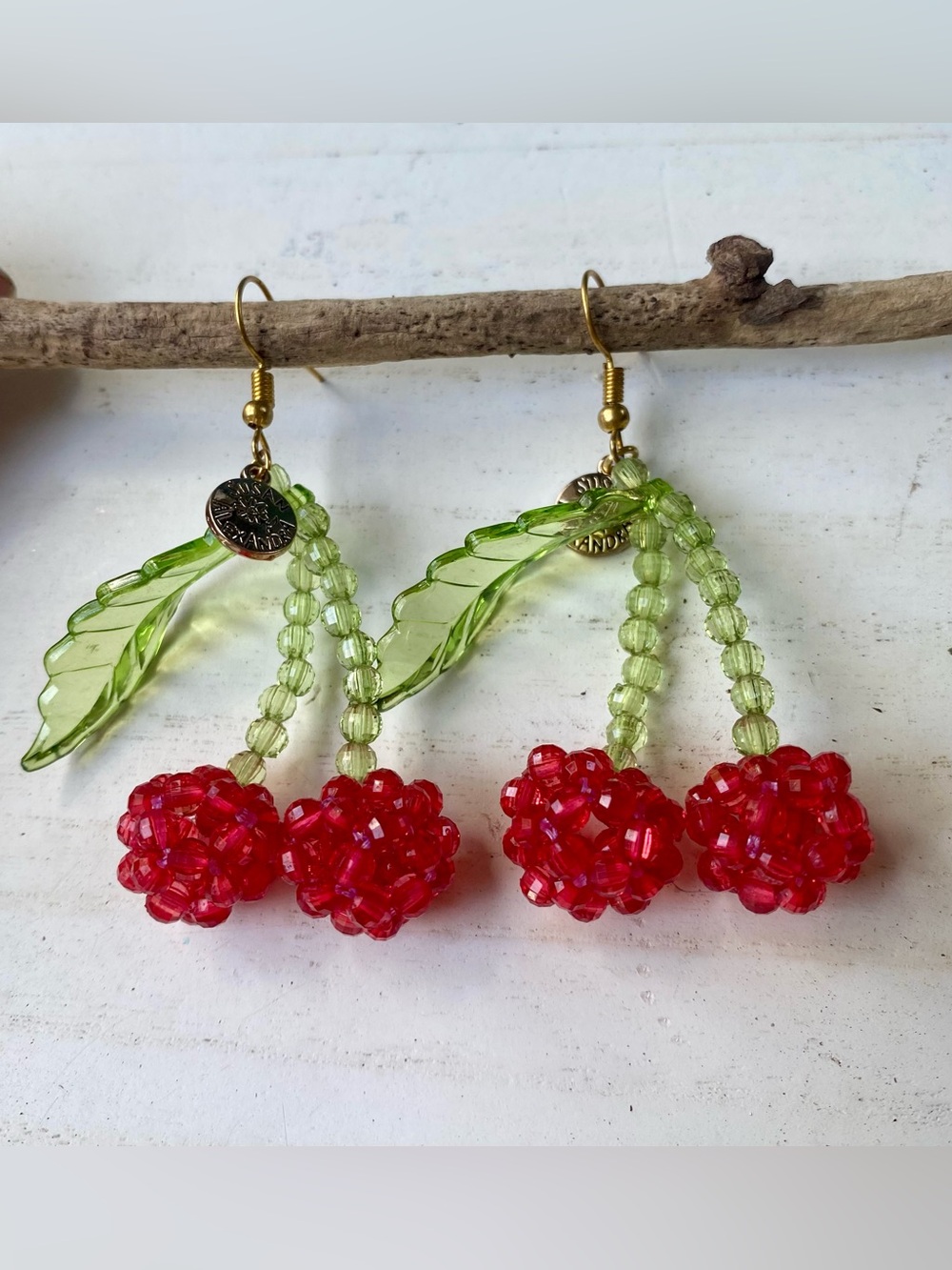 Susan Alexandra Cherry Beaded Earrings